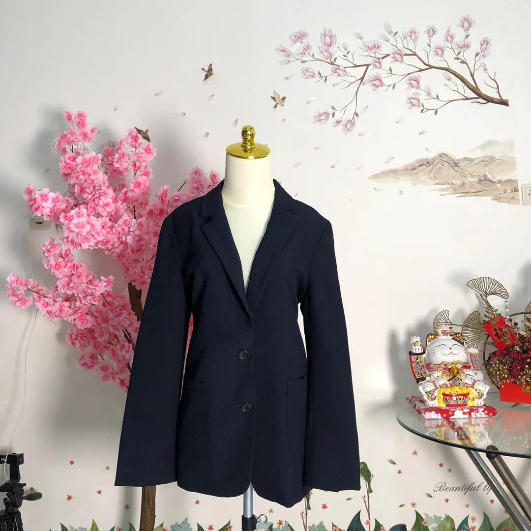 Blazer formal navy — baju thrift preloved